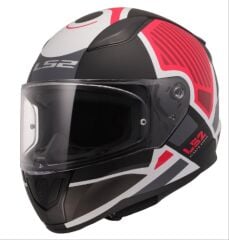 LS2 RAPİD 2 GRİD FULL FACE KASK MAT BEYAZ-KIRMIZI