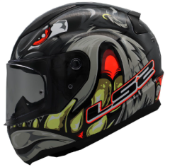 LS2 RAPİD 2 SPOX FULL FACE KASK GRİ-KIRMIZI