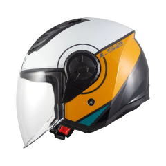 LS2 AİRFLOW 2 COVER YARIM KASK BEYAZ-GOLD