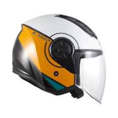 LS2 AİRFLOW 2 COVER YARIM KASK BEYAZ-GOLD