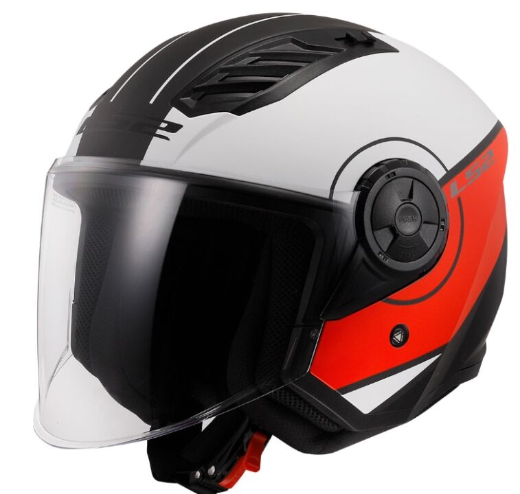 LS2 AİRFLOW 2 COVER YARIM KASK MAT SİYAH-KIRMIZI