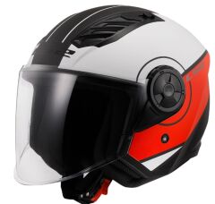 LS2 AİRFLOW 2 COVER YARIM KASK MAT SİYAH-KIRMIZI