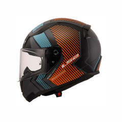 LS2 RAPİD 2 EXTRA FULL FACE KASK MAT GRİ-NEON TURUNCU
