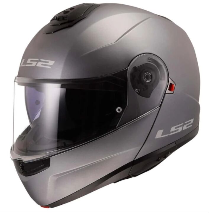 LS2 STROBE 2 ÇENE AÇILIR KASK MAT TİTANYUM