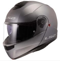 LS2 STROBE 2 ÇENE AÇILIR KASK MAT TİTANYUM
