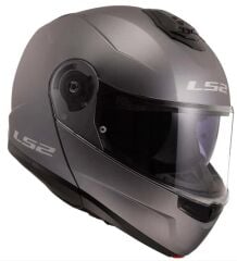 LS2 STROBE 2 ÇENE AÇILIR KASK MAT TİTANYUM