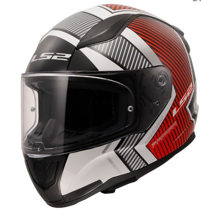 LS2 RAPİD 2 EXTRA FULL FACE KASK BEYAZ-KIRMIZI